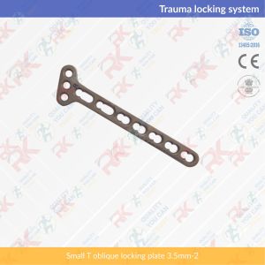 Small T- oblique locking plate 3.5mm