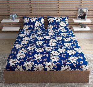Prussian Blue Polyester Bedsheets