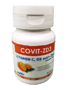 Vitamin C Zinc Sulphate & Vitamin D3 400 IU Chewable Tablets