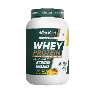 HerbalCart Whey Protein Concentrate, Mango Flavour, 1kg