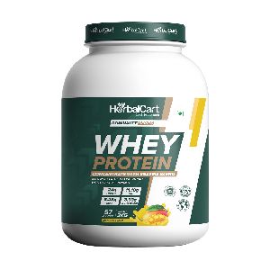 HerbalCart Whey Protein Concentrate, Mango Flavour, 2kg