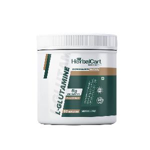 HerbalCart L Glutamine, Post Workout Recovery Powder, Unflavoured (250g)