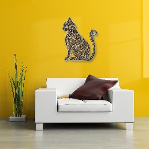 cat mandala wall decor