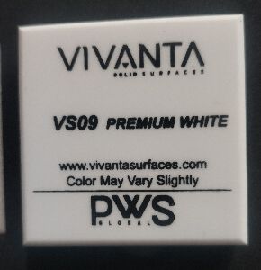 Vivanta acrylic solid surface primium white