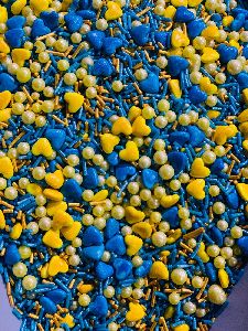 Blue and Yellow Mixed Cake Sprinkle