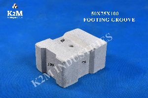 50 x 75 x 100mm Groove Footing Concrete Cover Blocks