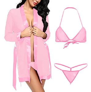 pink net k2 robe babydoll dress