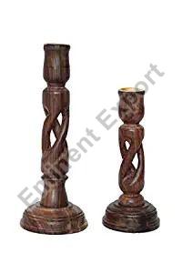 wooden candle holders