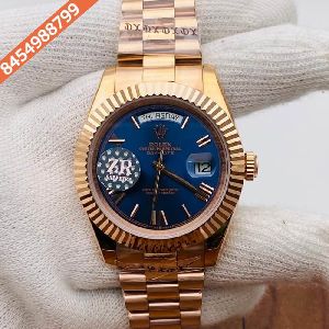 Rolex Day–Date Roman Full Gold Blue Dial Swiss Automatic Watch