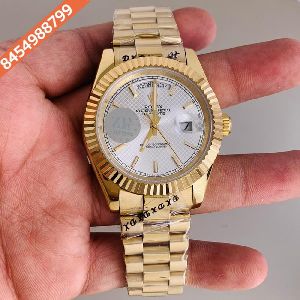 Rolex Day Date Stick Marking White Dial Swiss Automatic Watch