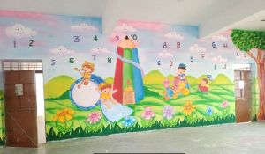 educational wall painting for play school