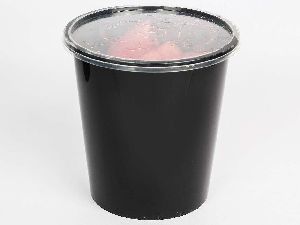 1000ml Tall Black Plastic Container