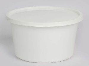 500ml White Round Plastic Container