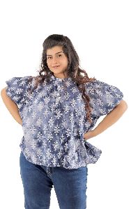 Exclusive Fancy Net Printed Stretchable Cotton Lycra Blouse - Half Sleeve  at Rs 220 / Piece in Surat