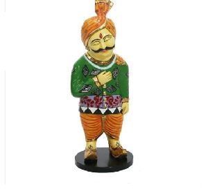 Wooden Turban Man Figurine
