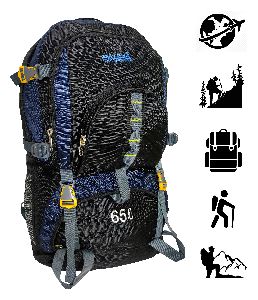 An 65l Black Backpack