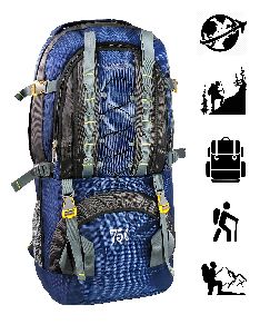 an 75l blue backpack