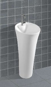 one piece pedestal wash basin