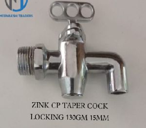 15mm Zinc Cp Locking Taper Cock