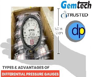 Differential Pressure Gauges GEMTECH Dpengineers 0-25 Mm Wc