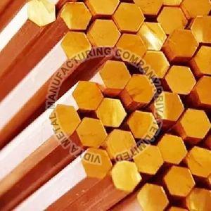 Copper Hexagonal Rod