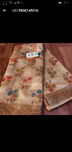 Pure silk yarn print saree
