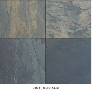 Black Rustic Slate Stone Tiles