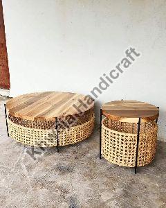 Rattan Basket Coffee Table