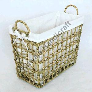 Rectangular Seagrass Basket with Handle