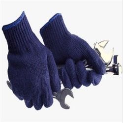 Blue Knitted Hand Gloves