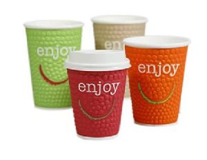 Multicolor Embossed Paper Cups