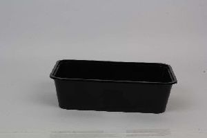 650ml Black Rectangular Plastic Container