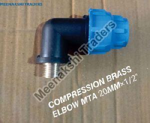 20mm X 15mm Compression Brass Elbow Mta