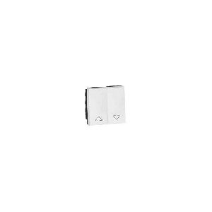 Legrand Arteor Square White Double Switch for Electric Shutter