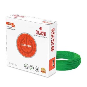 Polycab 6 Sqmm 90m Green Single Core FRLF Multistrand PVC Insulated Unsheathed Industrial Cable