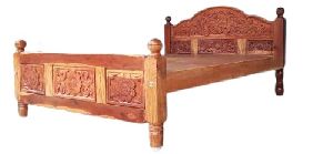 Country Wood Double Bed