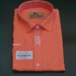 khadi shirt orange color
