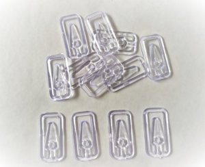 Plastic Shirts Packing Clips (M SHAPE) Transparent