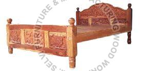Country Wood Double Bed