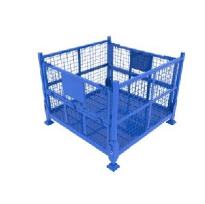 MS collapsible cage bin