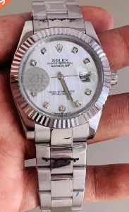 Rolex Date just White Dial Swiss Automatic Watch