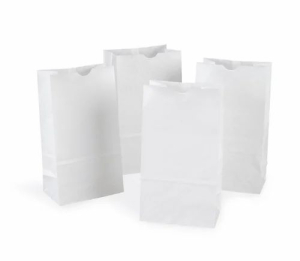4 X 6 Inch White Kraft Paper Bag