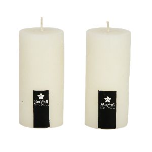 White Pillar Candle  /  35 to 40 Hour Long Burning Each