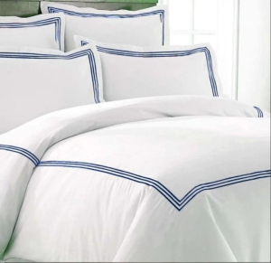 cotton satin hotel stitch bed sheet