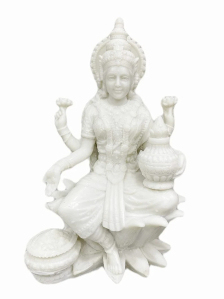white laxmi statue