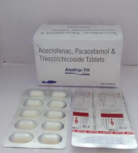 Aceclofenac 100mg, paracetamol 325mg, Thicolchicoside 4mg. Tablets