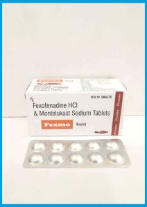 Fexofenadine HCl IP 120mg, Montelukast Sodium 10mg