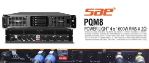 SAE amplifier pqm 8 4 channel