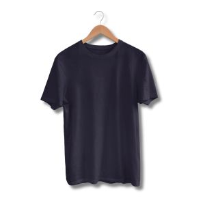 Mens Dark Blue Cotton Oversized T-Shirt
