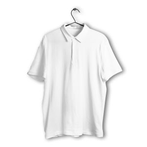 Mens White Cotton Polo T-Shirt